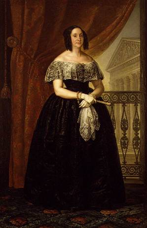 Dona Dolores Caldes de Monserrat ca. 1846  	by Luis Lopez y Piquer 1802-1865  	Museo de Bellas Artes de Valencia